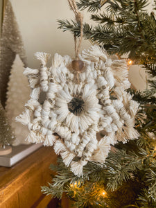 Macrame Snowflake Ornaments